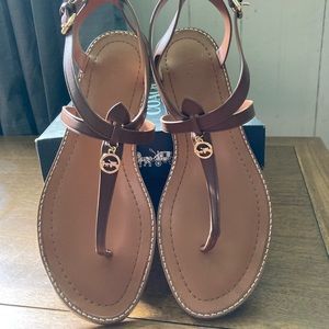 Brown Coach Lydia Sandals